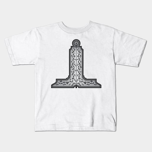 Level symbol - Masonic symbol of Senior Warden for Blue Lodge Freemasonry Kids T-Shirt by NxtArt